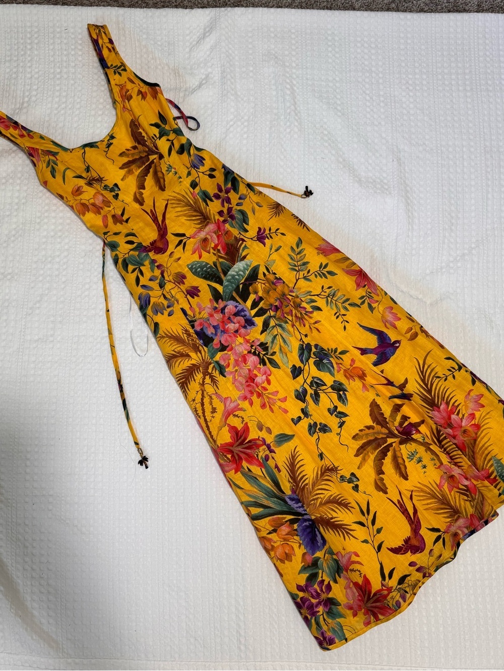 Zimmermann Yellow Floral Midi Dress - Picture 4 of 7